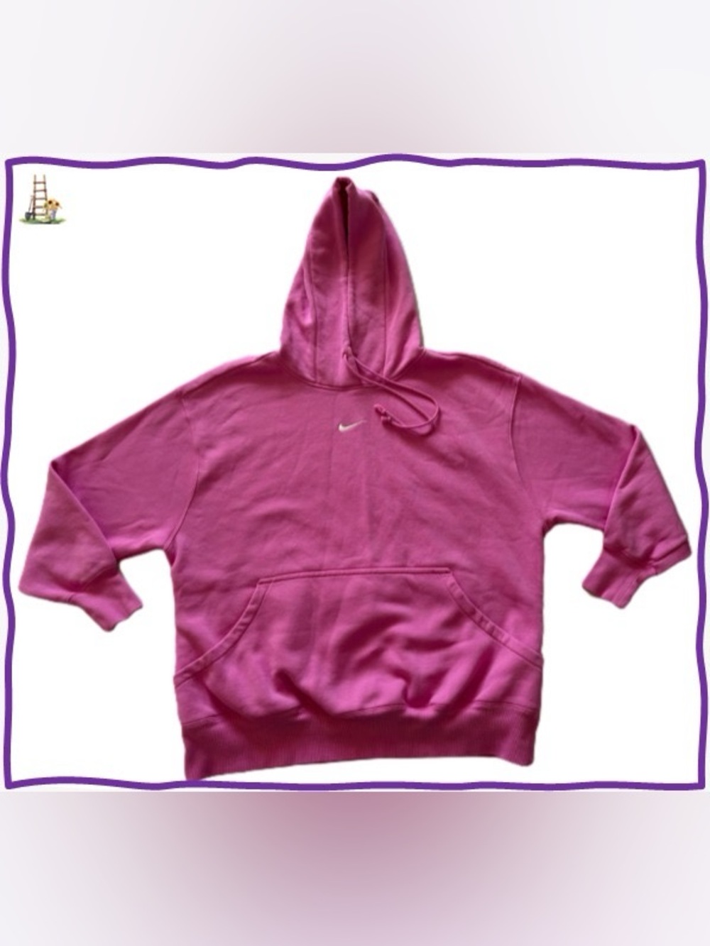 Nike Women's Pink Fleece Pullover Hoodie Size Plus with Pockets